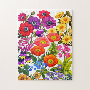 Botanical Garden Floral Art Jigsaw Puzzle