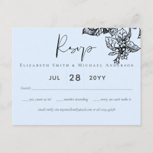 Botanical Garden Leaves Budget Wedding Postcard