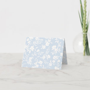 Botanical Garden Neutral - Powder Blue Thank You Card