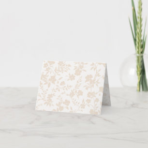 Botanical Garden Soft Linen - Neutral Thank You Card
