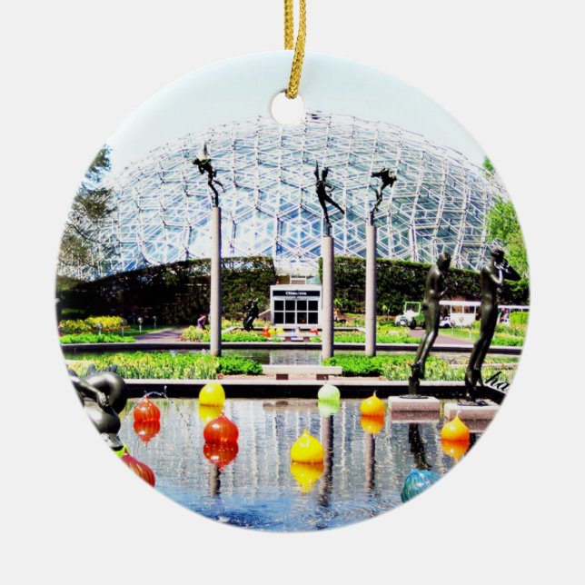 Botanical Garden St Louis, St Louis Ceramic Ornament (Front)