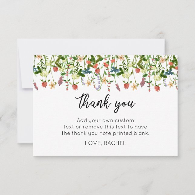 Botanical Garden Thank You Cards (Front)