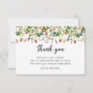 Botanical Garden Thank You Cards