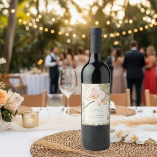 Botanical Garden Thank You Wedding Wine Label