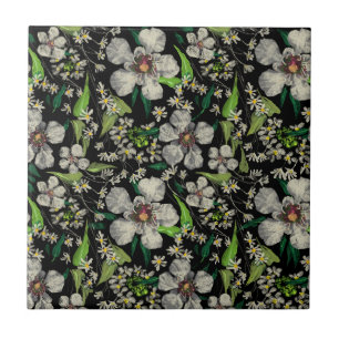 Botanical Garden – Vintage Floral Pattern Ceramic Tile