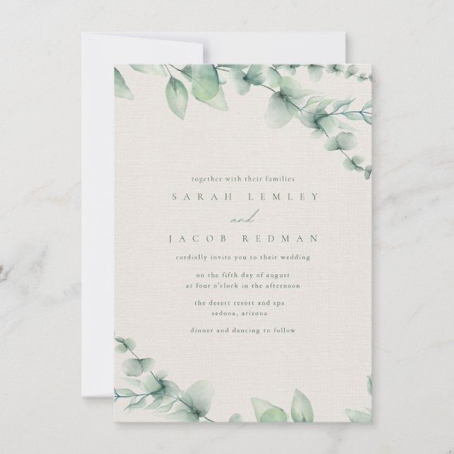 Botanical Garden Wedding Invitation (Front)