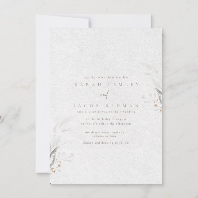 Botanical Garden Wedding Invitation (Front)