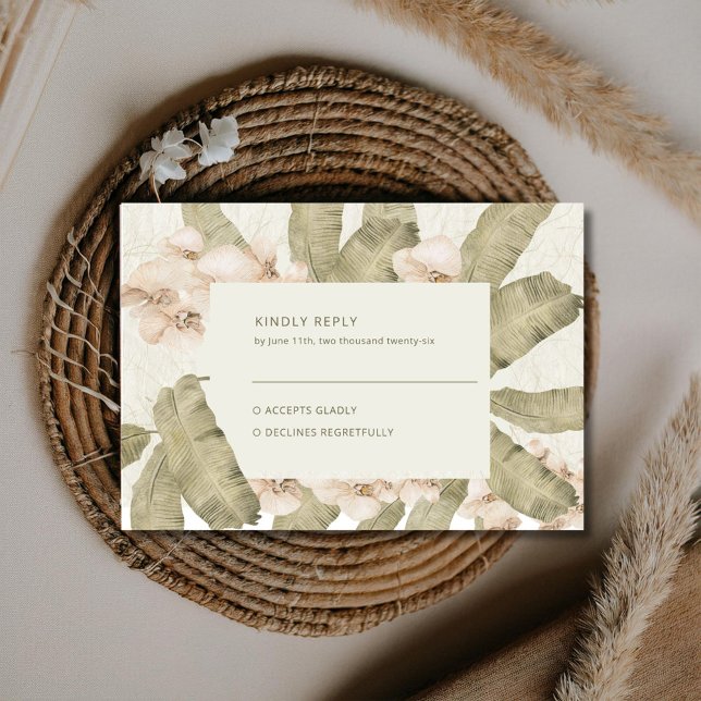 Botanical Garden Wedding  RSVP Card (Creator Uploaded)