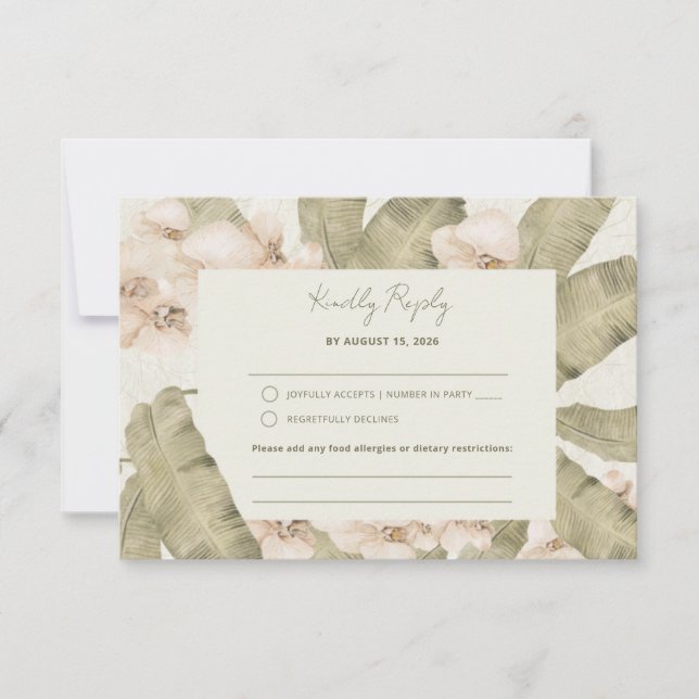 Botanical Garden Wedding  RSVP Card (Front)