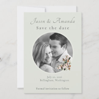 Botanical Garden Wedding Save the Date Invitation