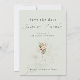 Botanical Garden Wedding Save the Date Invitation