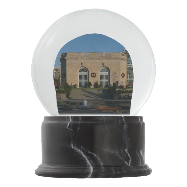 Botanical Gardens at Christmas in Washington DC Snow Globe (Front)