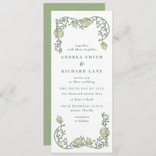 Botanical Gardens Floral Wedding Invitation