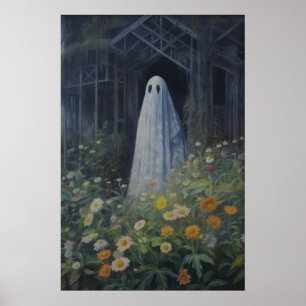 Botanical Ghost Art Print Vintage Greenhouse