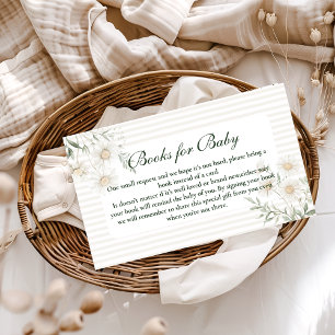 Botanical Gingham Silly Goose Books For Baby Enclosure Card
