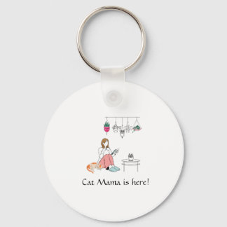 Botanical Girl Line Art Personalised Key Ring