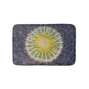 Botanical Globe Cactus Needles Photo Bath Mat