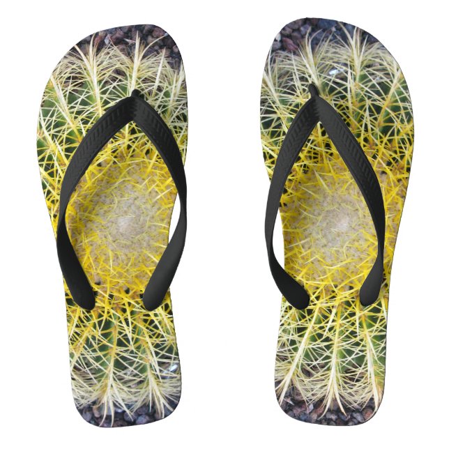 Botanical Globe Cactus Plant Photo Thongs (Footbed)