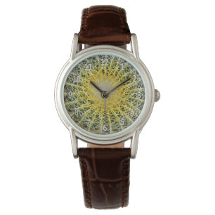 Botanical Globe Cactus Plant Photo Watch