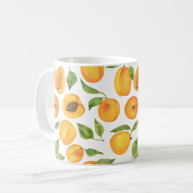 Botanical Gold Apricot Mug (Front Left)