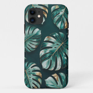Botanical Gold Foil Monstera iPhone 11 Case