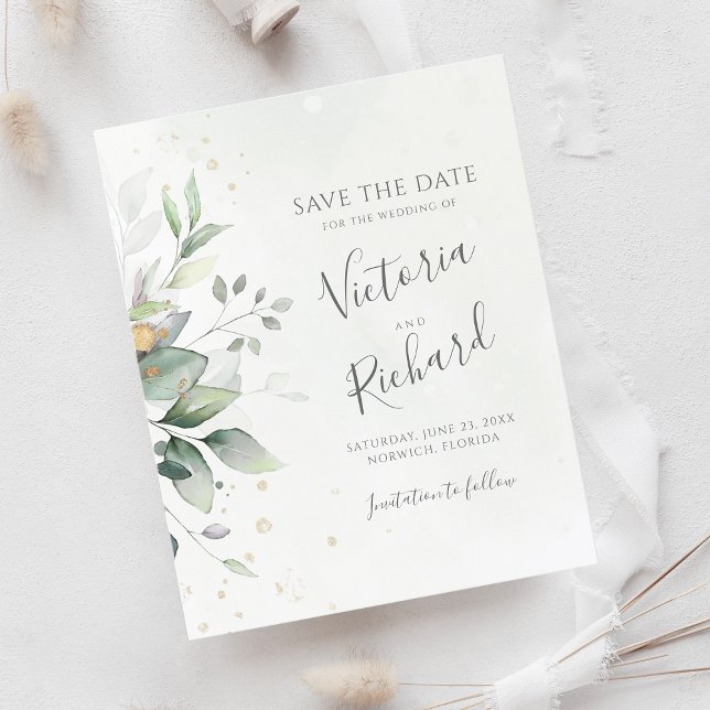 Botanical Gold Greenery Eucalyptus Wedding (Creator Uploaded)