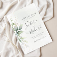 Botanical Gold Greenery Eucalyptus Wedding