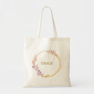 Botanical Gold Greenery Personalise Tote Bag