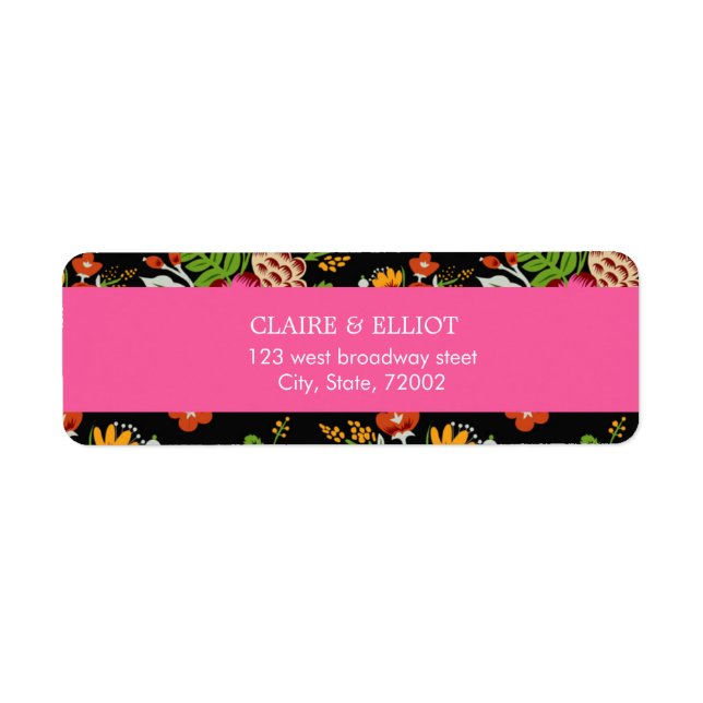 Botanical Gold Greenery Return Address Label (Front)