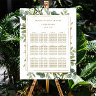 Botanical Gold Greenery Wedding Seating Chart