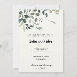 Botanical Grace Wedding Invitation