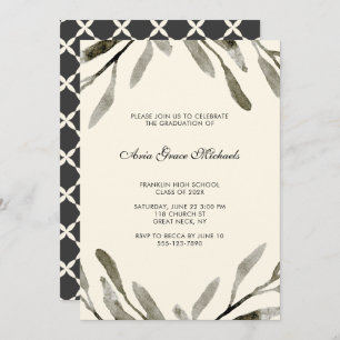 Botanical Graduation Party Invitation