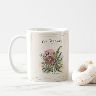 Botanical Grandma Gift Coffee Mug