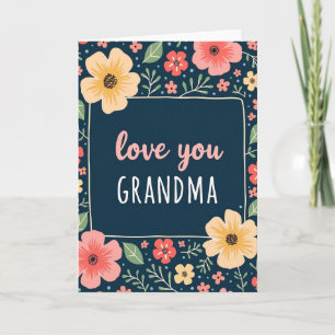 Botanical Grandmas Love Card