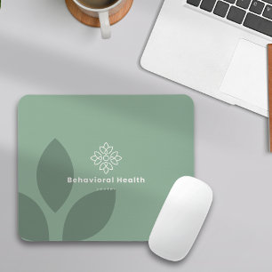 Botanical Green Counselor Behavioral Health Logo  Mouse Pad