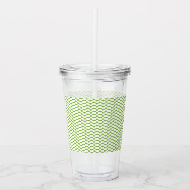 Botanical Green File Folder Set Acrylic Tumbler (Front)