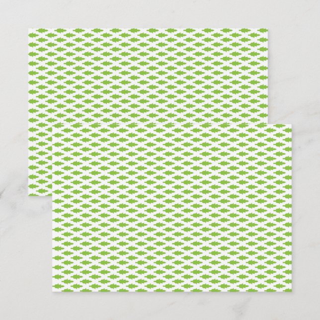 Botanical Green File Folder Set Card (Front/Back)