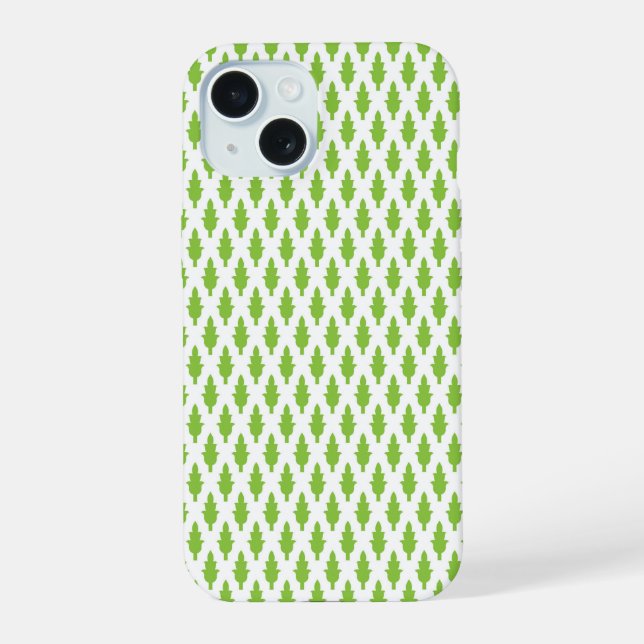 Botanical Green File Folder Set iPhone 15 Case (Back)