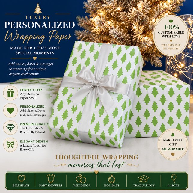 Botanical Green File Folder Set Wrapping Paper (Creator Uploaded)