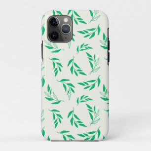 Botanical Green Floral Plant Leaves Pattern iPhone 11 Pro Case