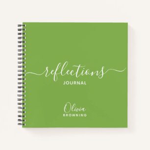 Botanical Green Personalised Reflections Journal