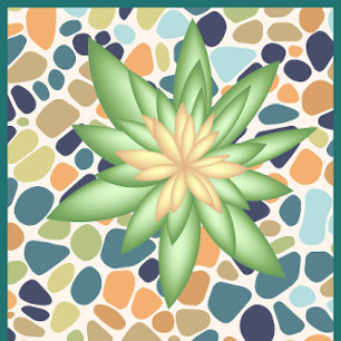 Botanical Green Plant Fitness Mat