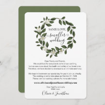 Botanical Green Same Love Smaller Wedding Downsize