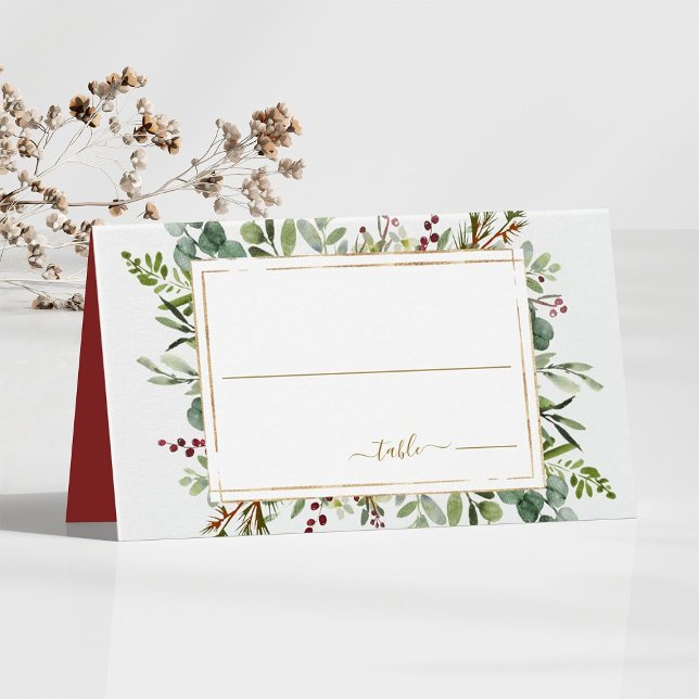 Botanical Greenery Christmas Holiday Gold Wedding  (Creator Uploaded)