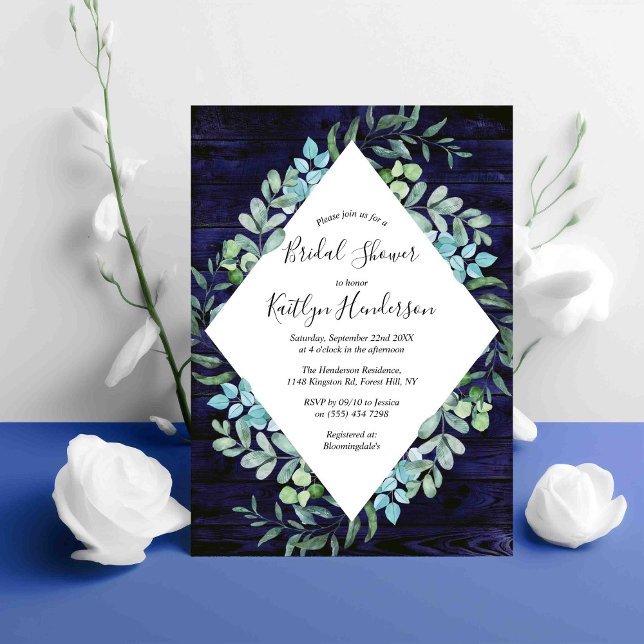 Botanical Greenery Eucalyptus Bridal Shower Invitation (Creator Uploaded)