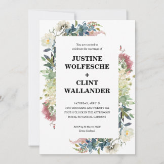 Botanical Greenery Garden Wedding Invitation
