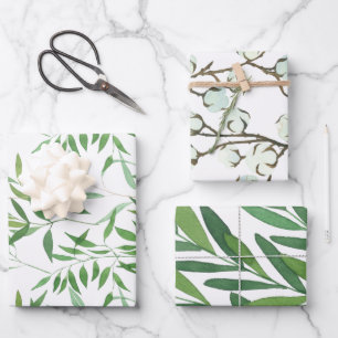 Botanical Greenery Gift Wrap - Set Of 3 Designs