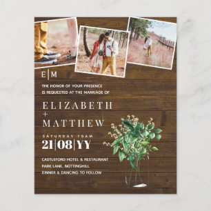 Botanical Greenery Leafy Wedding Invitation Budget