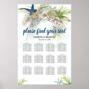 Botanical Greenery Leaves Table Plan Seating Chart