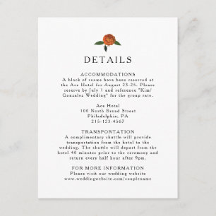 Botanical Greenery, Lemons, and Marigolds Enclosure Card